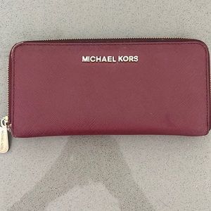 Maroon Michael Kors wallet